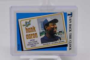 1989 Topps #663 Hank Aaron Turn Back The Clock Braves Loose Card