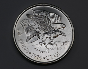Liberty Metals Inc 1974 Provo Utah 1 oz Silver Round Bullion Plain Edge