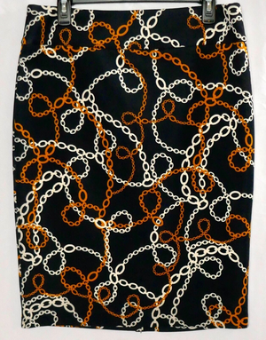 Soho Apparel Chain Print Pencil Skirt Size M
