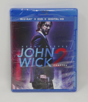 John Wick Chapter 2 (Blu-ray+DVD+Digital HD, 2017; 2-Disc Set) SEALED