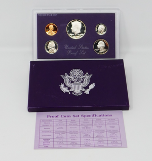 U.S Mint 1987 US Proof Set ~ 5 Coins with Original Government Packaging OGP
