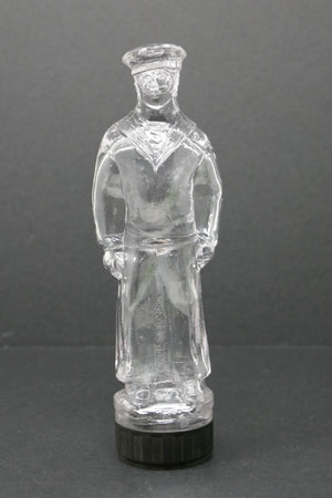 Rocher Freres 1950's Sailor Liqueur Figural Glass Bottle Decanter