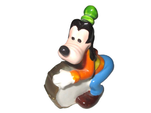 Disney Goofy Playing a Drum Ceramic Porcelain Figures ~ Japan RARE