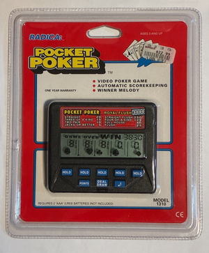 Radica Pocket Poker Model 1310 Vintage Game Factory Sealed NOS