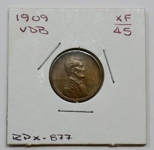 U.S Mint 1909 VDB Lincoln Wheat Ear Cent 1C Penny Bronze Coin FIRST YEAR ISSUED