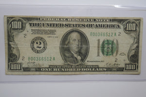 United States 1928 Series NY $100 Redeemable In Gold Federal Reserve Banknote