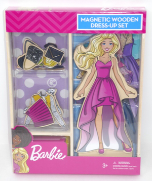 Mattel Barbie Doll Magnetic Wooden Dress-Up Set Fashion Pretend SEALED