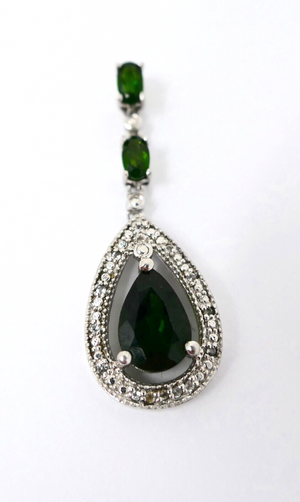 HT 925 Sterling Silver Gemstone Pendant