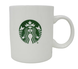 Starbucks Coffee Original 12 oz White Mug Cup with Green Classic Siren Logo