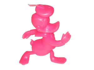 Louis Marx Walt Disney 1971 Pink Donald Duck Plastic Figurine