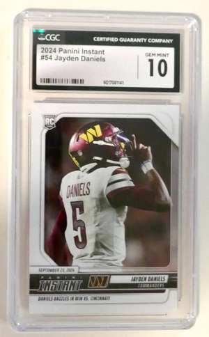 2024 Panini Instant #54 Jayden Daniels/6199 Rookie of the Year CGC GEM MINT 10