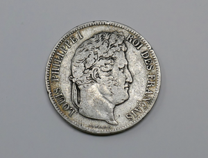 France 1841 -W Louis-Philippe I Silver 5 Francs Coin