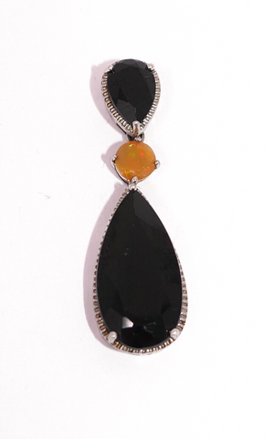 925 Sterling Silver Gemstone Onyx Pendant