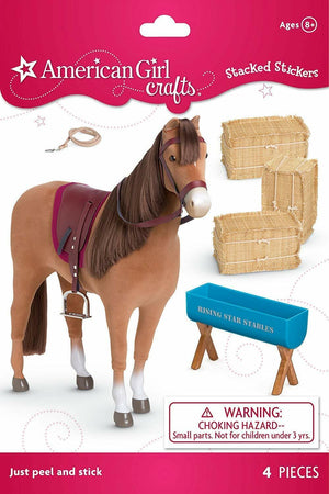 American Girl Crafts 3D Chestnut Horse Stacked Stickers SEALED
