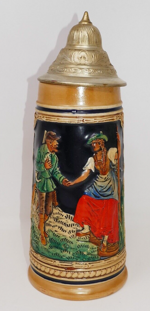 Marzi & Remy Hunter and Fisherwoman German Beer Stein #2027