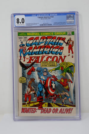 Marvel Comics 1972 Captain America and The Falcon #154 CGC 8.0 Jack Monroe App.