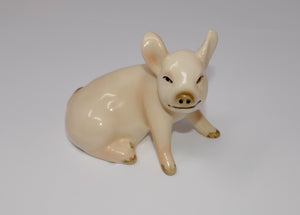 Goebel 1979 Vintage Sitting Pig Porcelain Figurine Made in Germany