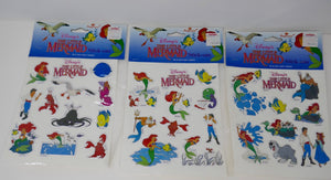 Imperial 1991 Vintage Disney's The Little Mermaid Puffy 3D Stick Ons Stickers