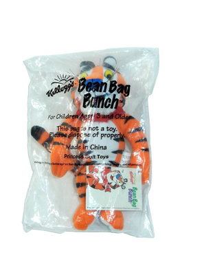 Kellogg's Bean Bag Bunch Tony the Tiger 7" Plush Stuffed Animal SEALED