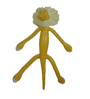 C-P Inc Yellow Lizard 4 3/4" Bendable Rubber Bendy Figure RARE