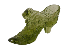 Degenhart Cat Head Daisy Button Pattern Cat Head Glass Shoe