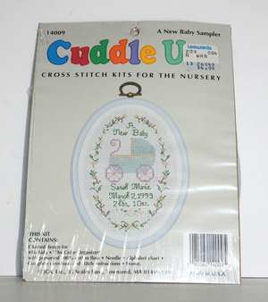 Cuddle Ups Cross Stitch Kit for the Nursery #14009 A New Baby SEALED
