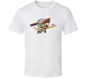 Rick And Morty Toy Story Parody Mashup White Graphic T-Shirt T Shirt Size 2XL