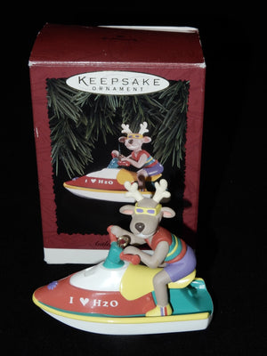 Hallmark Keepsake Ornament 1996 Antlers Aweigh