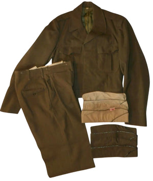 Herman Oritsky 1950s US Military Wool Uniform Field Jacket Pant Set Caps Ike