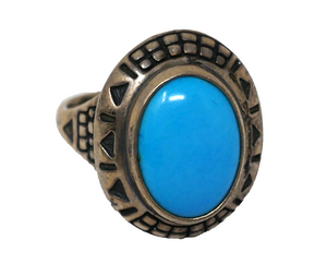 Shube's Mfg Inc $ Sterling Silver 925 Turquoise Ring Size 8.5
