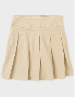 The Children’s Place Girls Uniform Stretch Pleated Khaki Tan Skort Size 18+ NWT
