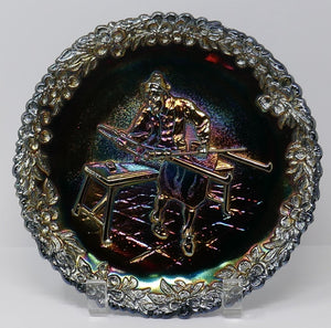 Fenton 1970 Amethyst Carnival Glass Glass Blower Collector's Plate