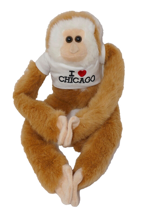 Harvey Hutter Hanging City I Love Chicago Monkey 16" Plush Stuffed Animal