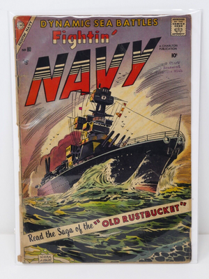 Charlton Comics 1957 Fightin' Navy #80 Comic Book ~ WWII stories