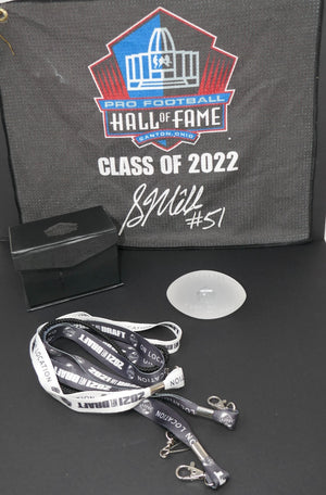 Pro Football Hall of Fame 2022 Sam Mills #51 Football Paperweight with Extras