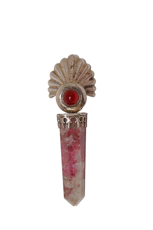 925 Sterling Silver Rhodochrosite Crystal Pendant