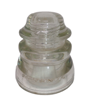 Hemingray No. 45 Clear Glass Power Line Insulator 10-51: Made In USA