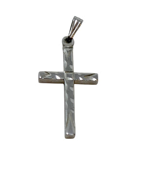 Theda Sterling Silver Diamond Cut Cross Pendant