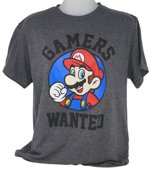 Nintendo Super Mario Bros. Gamer's Wanted Large Graphic T-Shirt