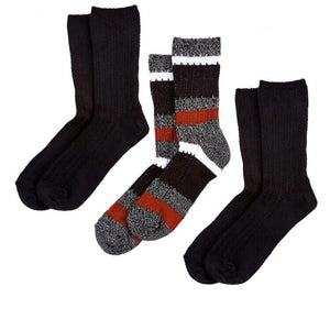 Hue Women's Super Soft Ribbed Stripe Ankle Boot Sock Deep Red 3pk