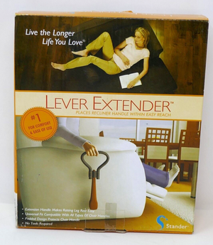 Stander Recliner Lever Extender - Ergonomic Curve Grip with Oversized Handle
