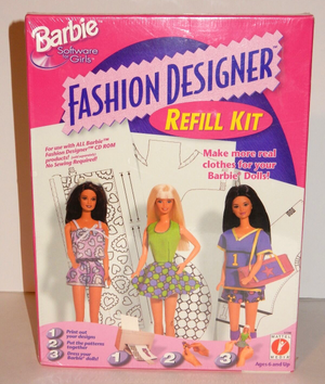 Mattel 1997 Barbie Fashion Designer Refill Kit SEALED