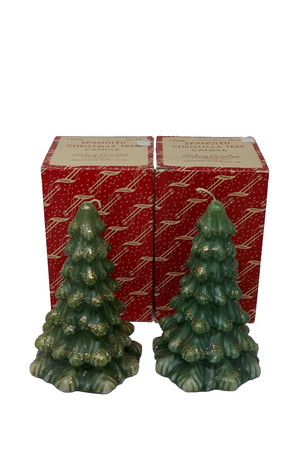 Emkay Spangled Christmas Tree Candles With Boxes