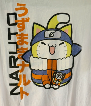 Nyaruto Naruto Shippuden Big Cat Naruto T-Shirt Size L