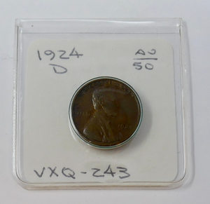 U.S Mint 1924-D Lincoln Wheat Ear Cent 1C Penny Bronze Coin
