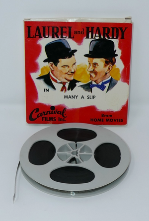 Cardinal Films Laurel & Hardy in Many A Slip 8mm Home Movies Film Reel