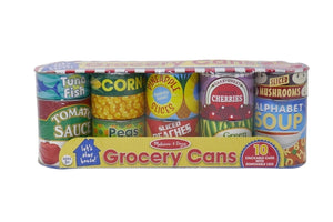 Melissa & Doug Let's Play House Grocery Cans Kitchen Food Kids Pretend Toys NEW