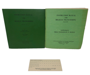 Instruction Manual for Braille Transcribing by Maxine Dorf & Earl Scharry