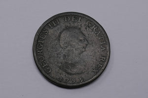 United Kingdom 1799 George III Great Britain 1 Farthing Copper Coin
