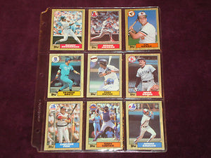Topps 1987 Hall of Fame Baseball Cards